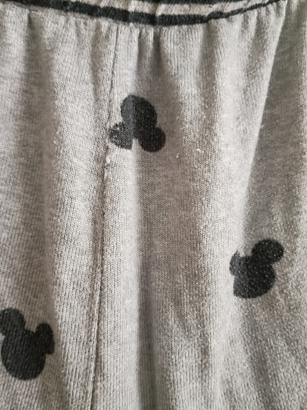 Disney Grey Pajama Pants with Black Mickey Head Print Measurement In Pics. - Picture 5 of 9